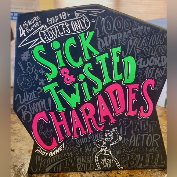 Sick and Twisted Charades Adult 18+ Party Game - Picture 2 of 7